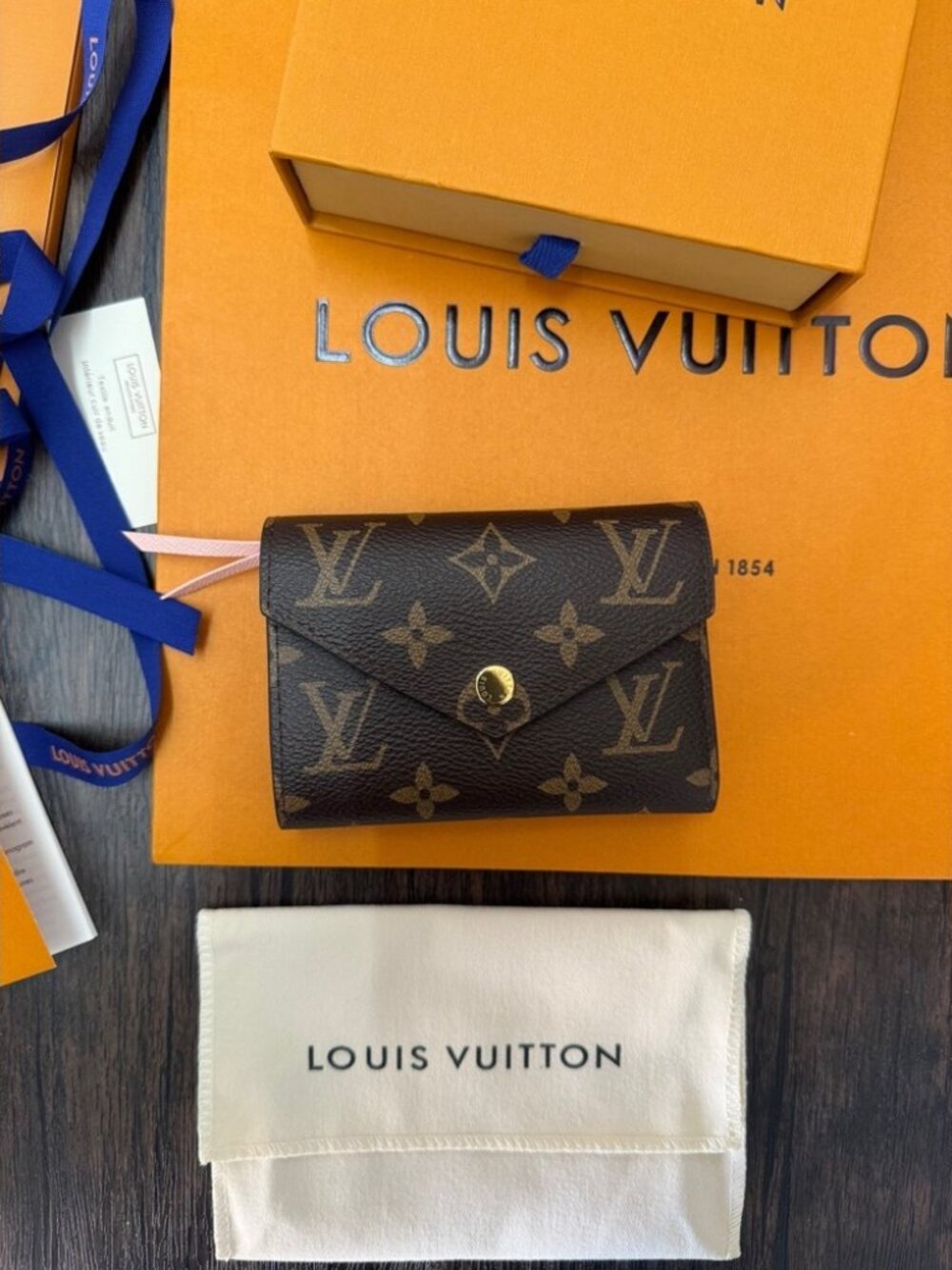 Louis Vuitton Classic Monogram Canvas Envelope Snap Small Card Wallet - Picture 1 of 5